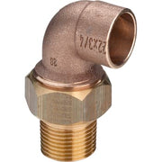 15 mm x 1/2" Lodde vinkelunion med glat ende