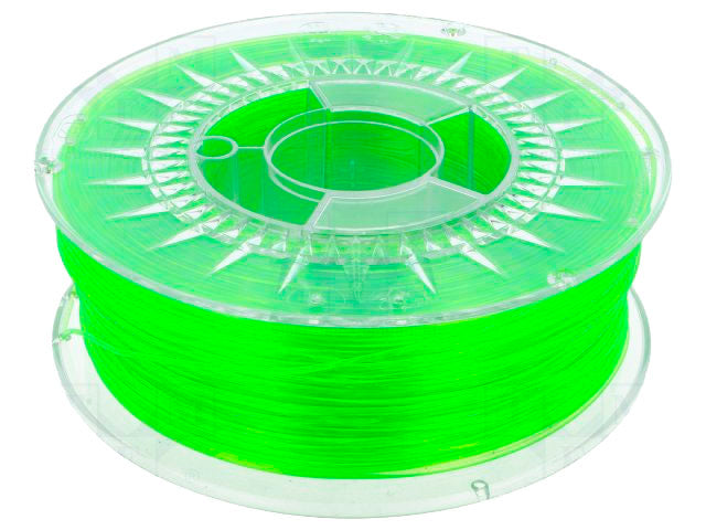 PETG filament - Ø1,75mm, Lysegrøn transparent, 1kg