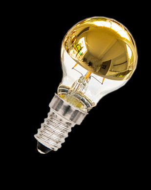 G45 Filament LED topforspejlet - 240V 3W E14 Guld, Dæmpbar