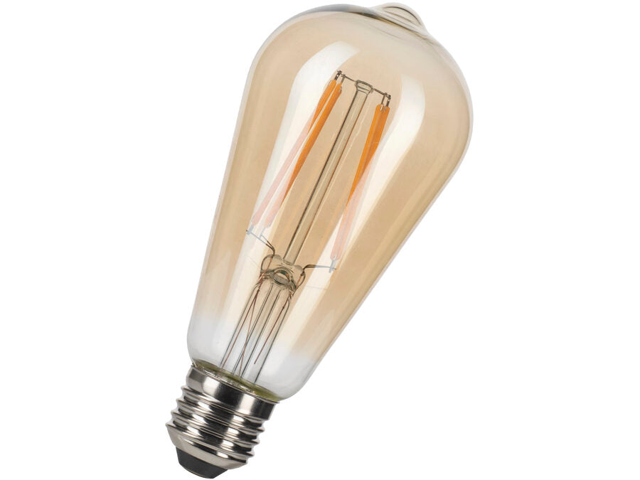 ST64 Filament LED Gold pære - 240V 8W dæmpbar, E27 (2200K)