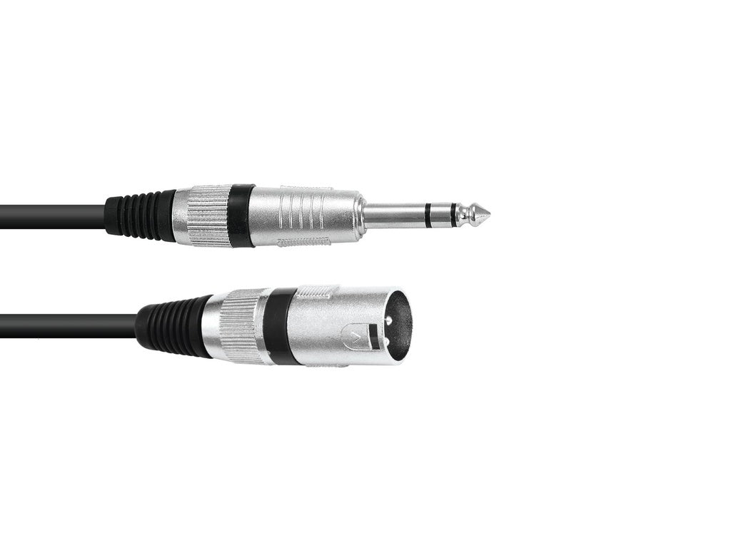 Audio adapterkabel - XLR han til 6,3mm st. JACK han (2m)