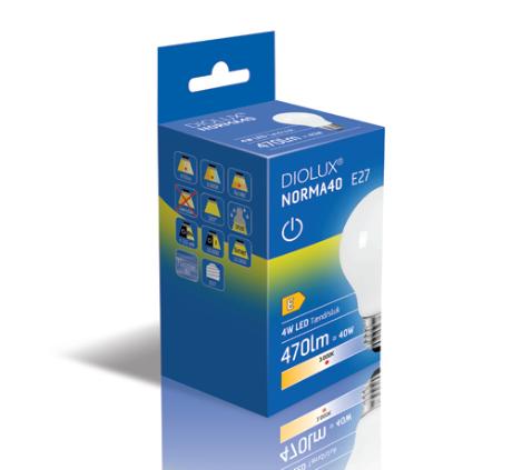 DIOLUX NORMA40 4W 830 E27 470lm tænd/sluk