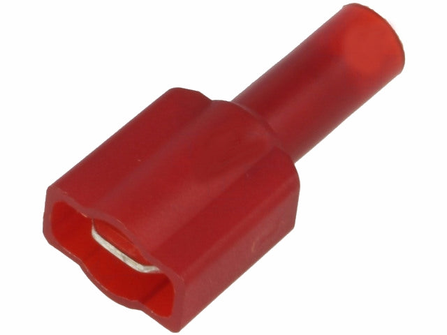 Spadestik til strømtyv - 6,3mm, Rød (10 stk.)