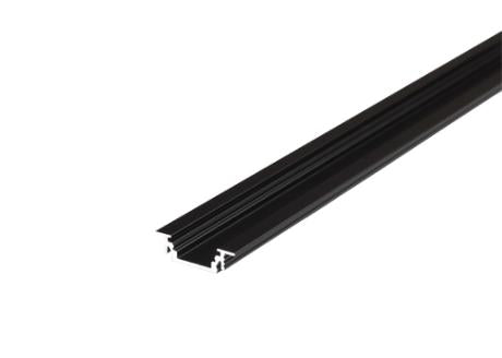 DIOFLEX alu profil GROOVE10 BC/UX 2000 sort alu