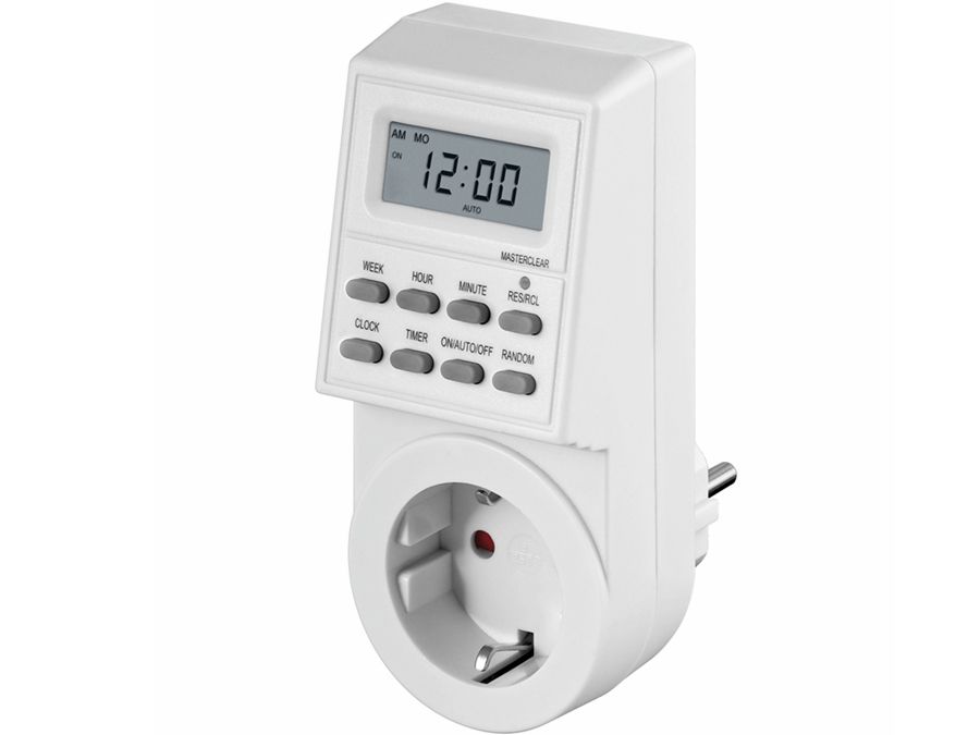 Tænd/slukur - Digital, Uge-programmerbar, CEE7/3 udtag