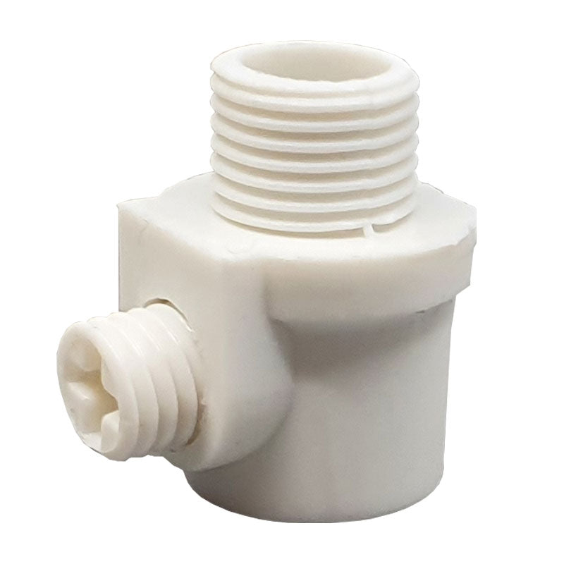 Pinolaflastning m. udvendigt gevind - hvid