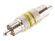 RCA(phono) mellemled - han til han, Nikkel m. gul markering