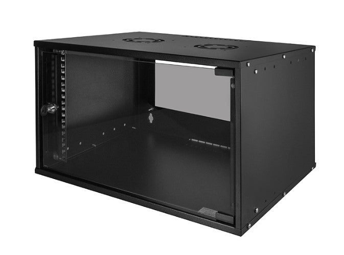 19" væg-rackskab - 6U 545 x 400, Sort