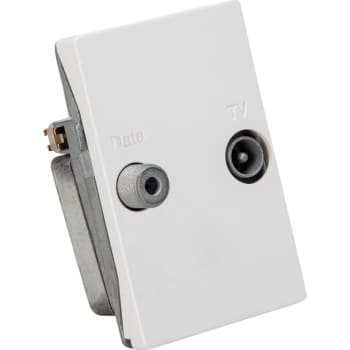 Antenneslutdåse - TV/Data, HVID (TD 241E)