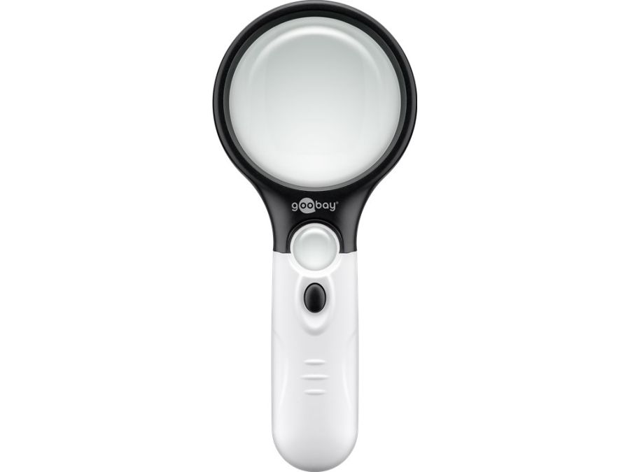 Forstørrelsesglas m. 1,75x / 12,25x dioptri, Ø75/22mm, LED