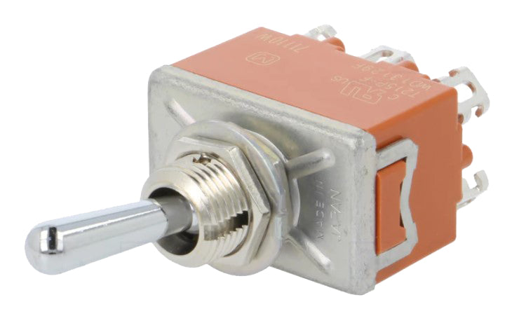 Vippekontakt - 2P ON-OFF-ON, 15A/250VAC, loddeben