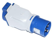 Adaptor CEE blå 16A/3P 230V til DK udtag IP44