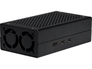 Alu. kabinet til Raspberry Pi 5 og M.2 HAT, Sort