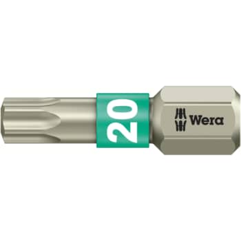 WERA 3867/1 TS TORX® bits, rustfri stål, TX 20 x 25 mm