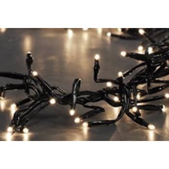 Veli udendørs "cluster" batteri-lyskæde - varmhvidt lys