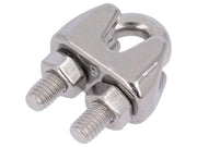 Wire klemme - 6mm, Rustfri stål