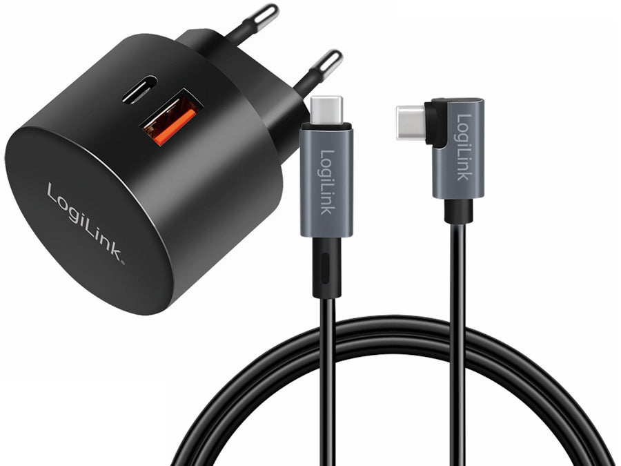 USB-A (QC) og USB-C (PD) ladeadapter inkl. USB-C kabel