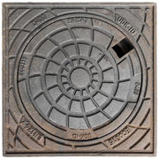 Ulefos 315 x 250 mm karm/dæksel m/lås, firk., fast, 40 t, SG