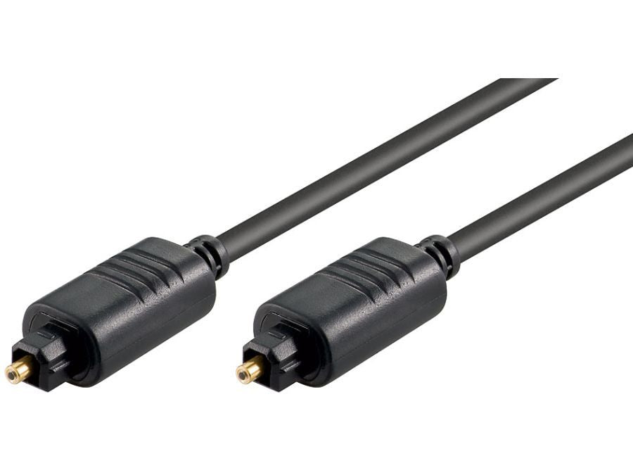 Optisk kabel - 2 x TOSLINK han, Ø5mm (2m)