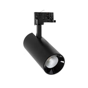 25W sort skinnespot med to spredningsgrader og RA80 - 3-faset, 230V, 2600lm.