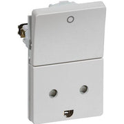 LK FUGA stikk med 2-pol afbryder 2-pol m j lysegrå