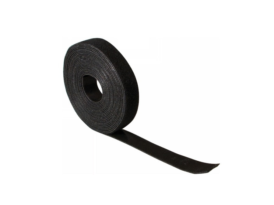 Velcro kabeltape 20mm bredde, Sort (10m)