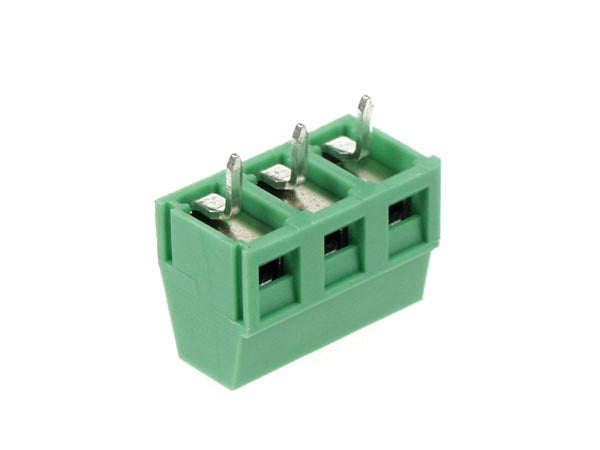 Print Skrueterminal - 3pol, 5mm benafst., lav profil, Grøn