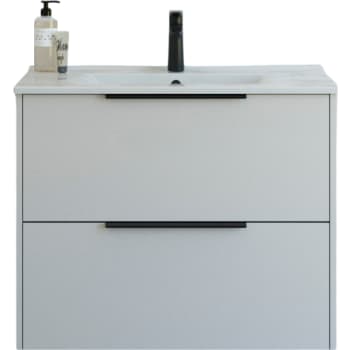 81 cm  Mido+ Classic møbelsæt med Amber vask, glat, sand mat