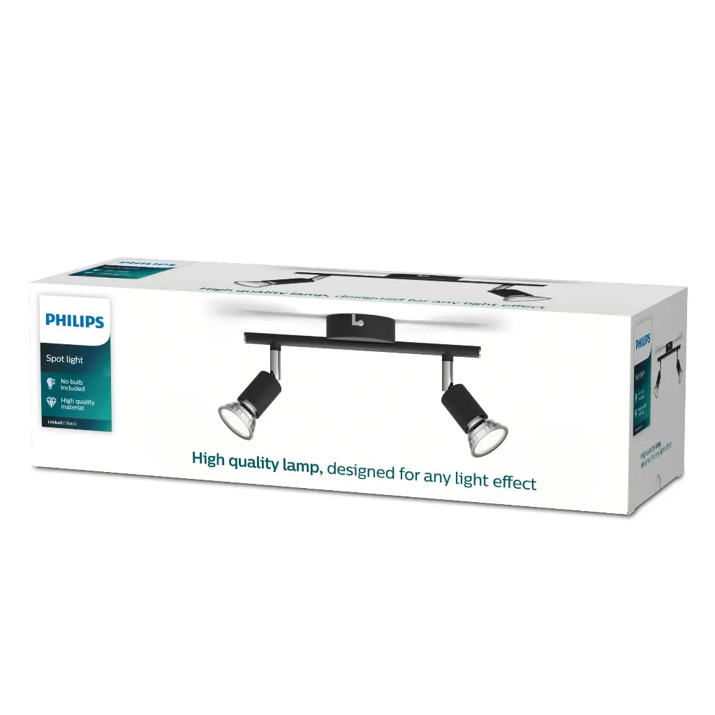 Limbali bar/tube black 2x50W 230V