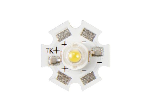 HIGH power LED - 3W, Kold Hvid (230 lm)