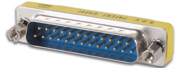 D-SUB mellemled - 2 x 25pol han, Kort version