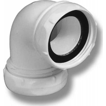 1.1/2" x 40 mm Hvid plast vinkel