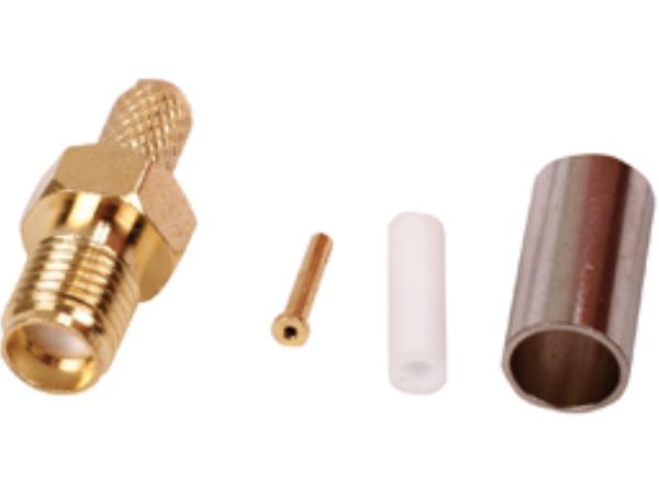 SMA hun til RG58/U Ø5mm (krimptype)