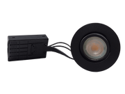 4 Watt Udendørsspot 2700K 345Lm GU10 - Sort, IP44, godkendt i isolering