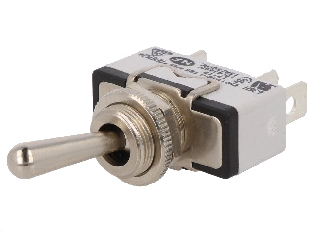 Vippekontakt - 1P ON-ON, 15A/250VAC, spadestik (Ø12,2mm)