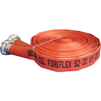 2" brandslangesæt,  20 m rød gummibelagt med C Storz-koblinger