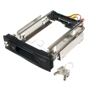 Flytbar Harddisk kabinet til 3,5" SATA HDD, Sort Alu.