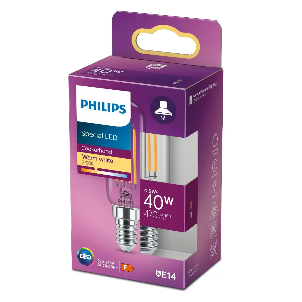 PHILIPS LED 4,5W (40W) E14 2700K 470lm Rørformet