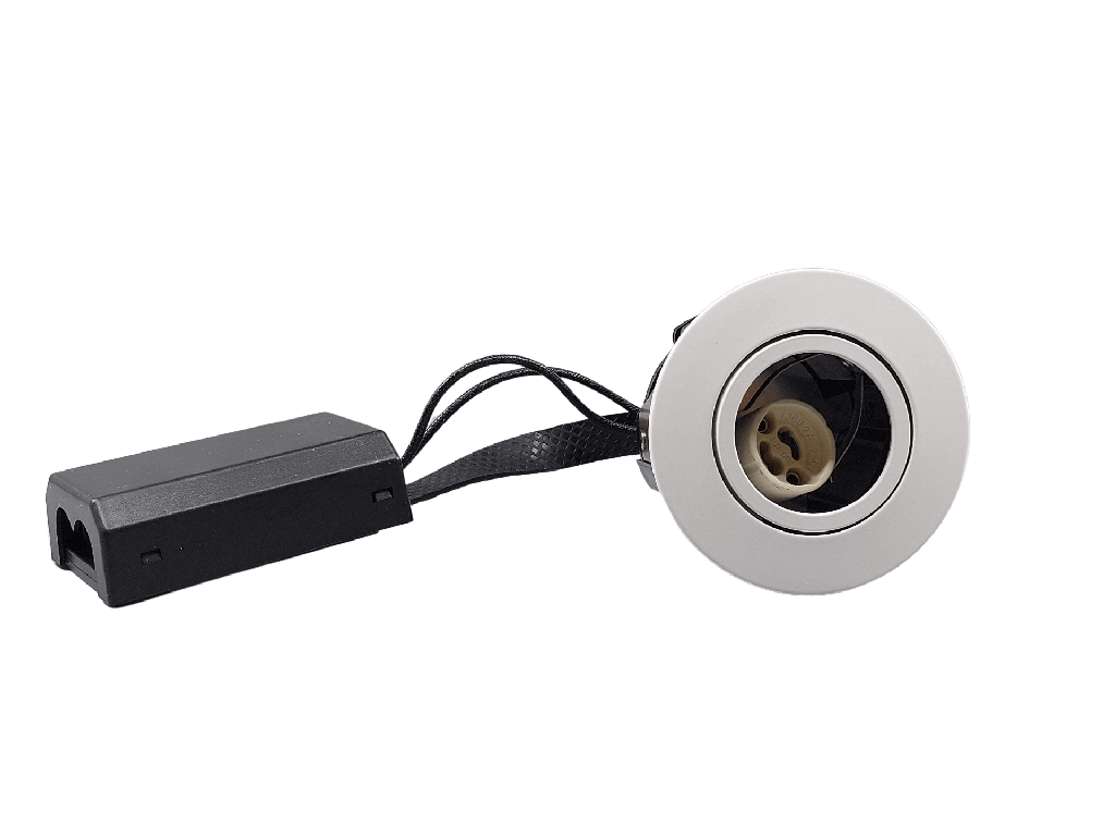 Udendørsspot m. GU10 fatning - Mat hvid, IP44, godkendt i isolering