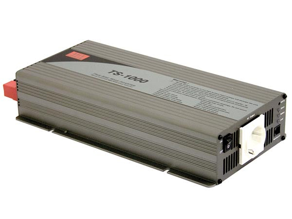 Inverter - 12Vdc til 230Vac / 1000W, ren sinus (CEE7/3)