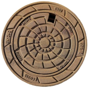 Ulefos 315 x 300 mm karm/dæksel m/lås, rund, flydende, 40 t, SG