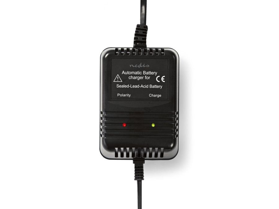 Automatisk Blybatterilader - 2 / 6 / 12VDC 0,6A m. klemmer