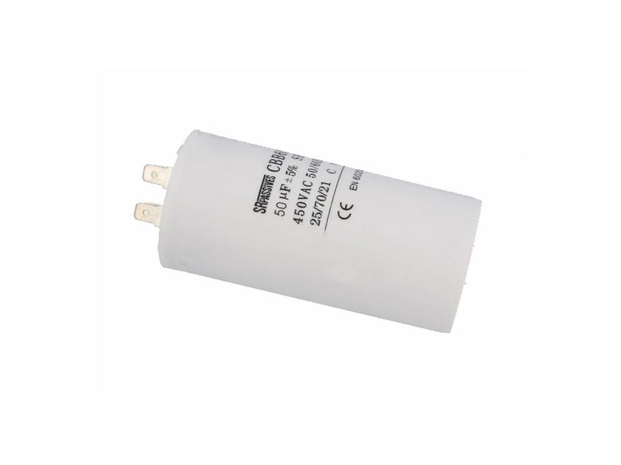 MOTOR kondensator - 50uF / 450V, Spadestik