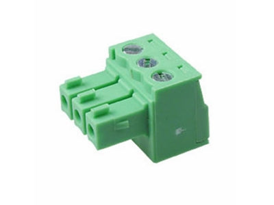 Indstik skrueterminal - 3P hun 3,81mm 0,5-1,5mm², Grøn