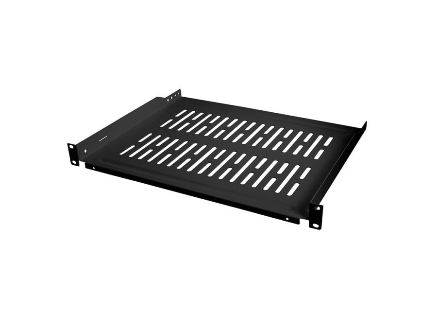 19" Hylde til rack skabe, D:350mm, Sort