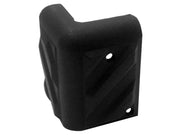 Højttalerkabinet-hjørne - Sort plast, 55x35mm x 90° (1 stk.)