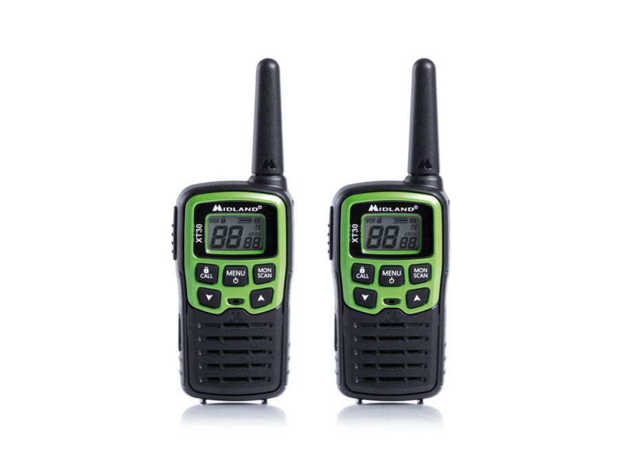 XT30 PMR446 radio m. NiMH bat. +USB kabel +Clip (2 pak)