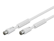 Antennekabel - COAX han til COAX hun, RG59 støjfiltre (10m)