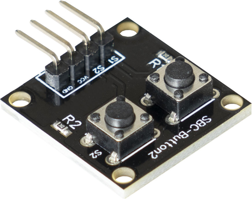 Trykknapsmodul - 2 knapper, 12V / 50mA