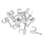 Skrueclips, Rund Ø14-18mm, Lysegrå (10 stk.)